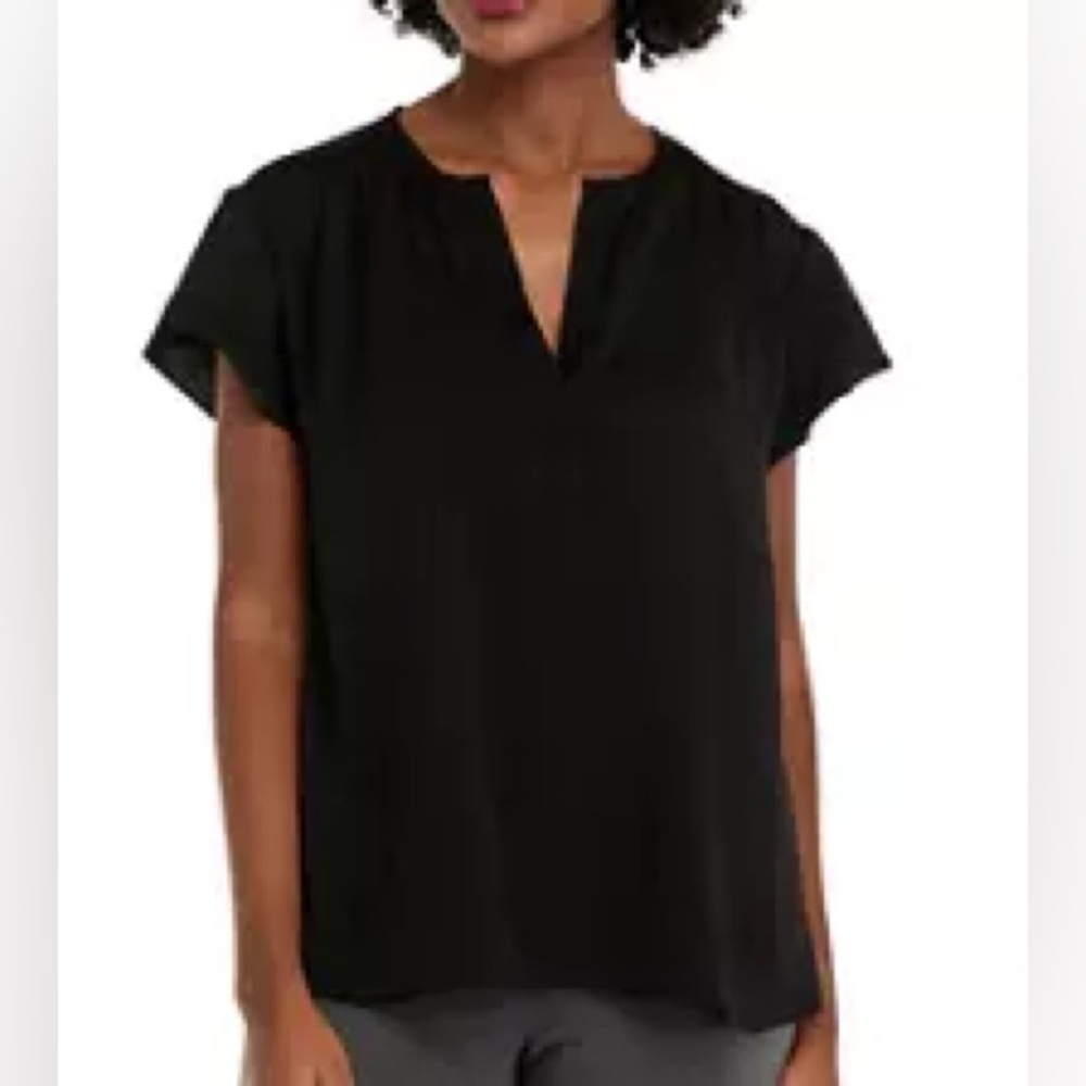**SOLD**The Limited Black Blouse with Flutter Sleeve
